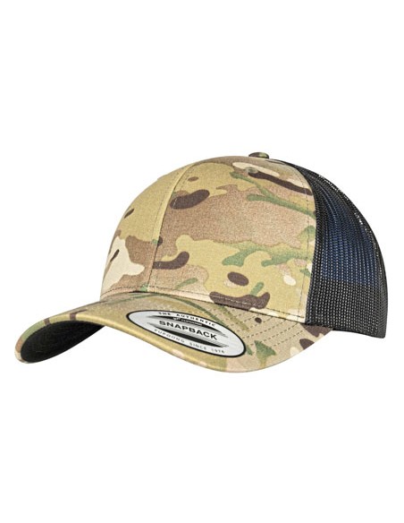 FLE-6606MC-Retro Trucker Multicam Cap 2